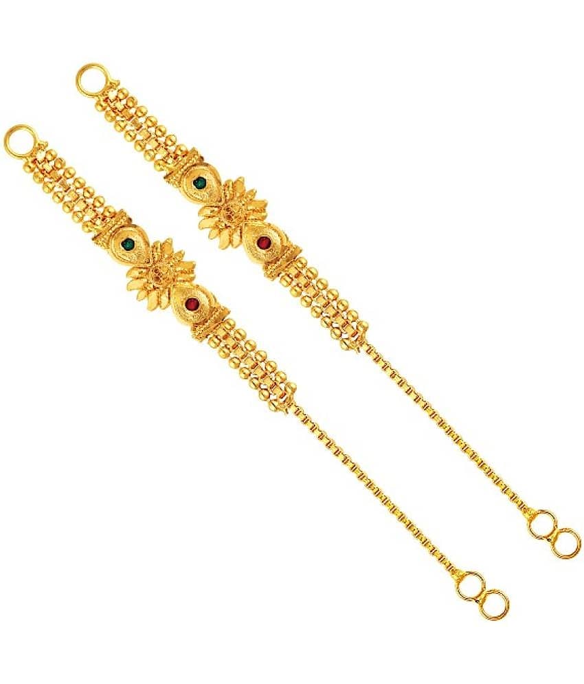 VIVASTRI Golden Ear Chain Earrings ( Pack of 1 )