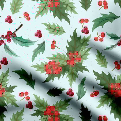 Vintage Christmas 1.1 Crepe Fabric