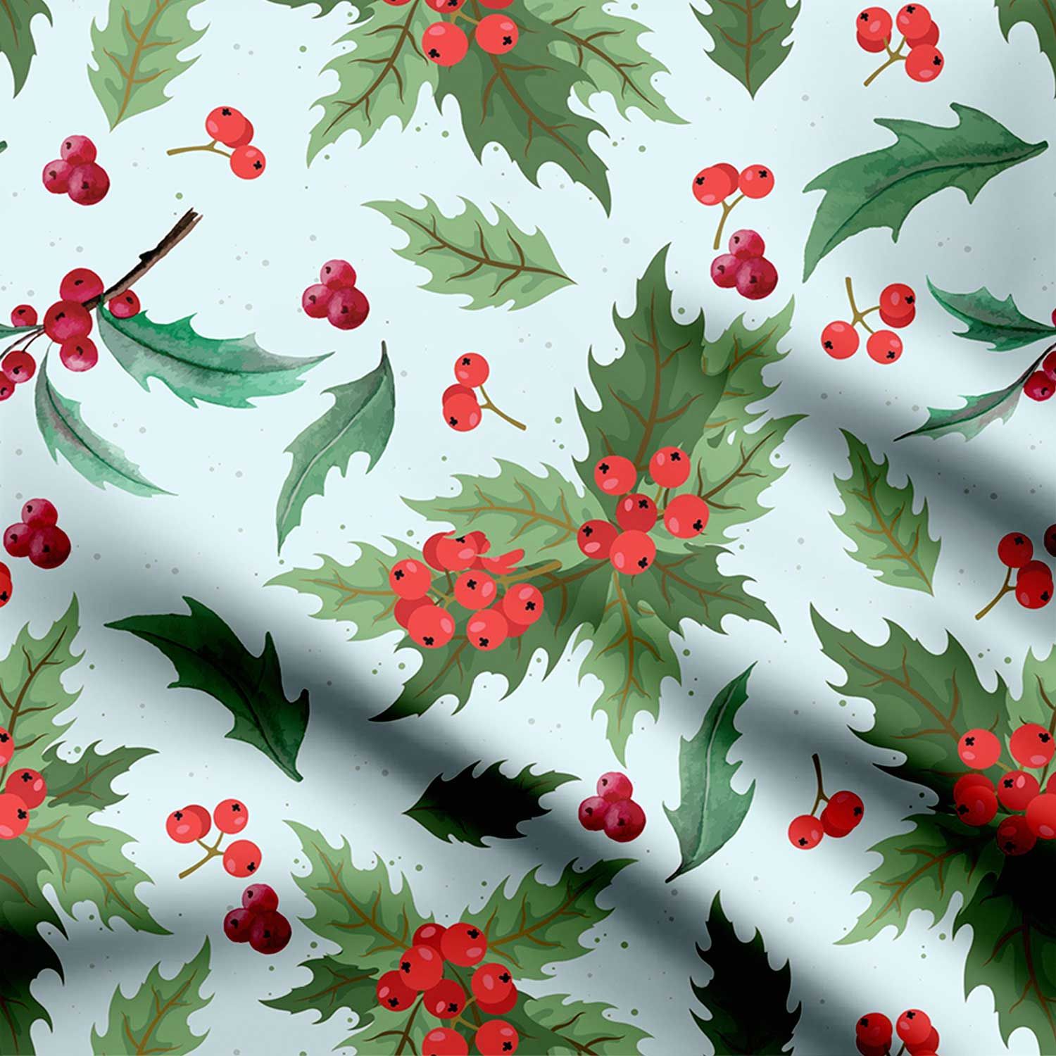 Vintage Christmas 1.1 Crepe Fabric