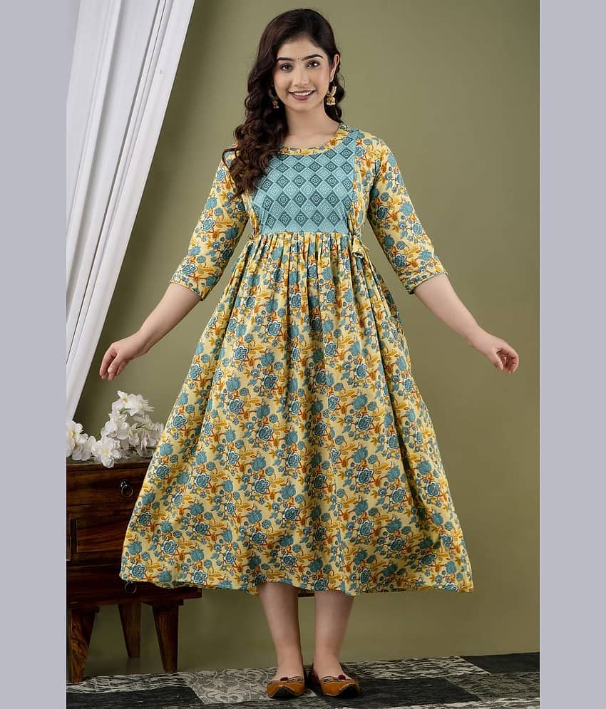 Nevisha Style Blue Cotton Maternity Kurta Single