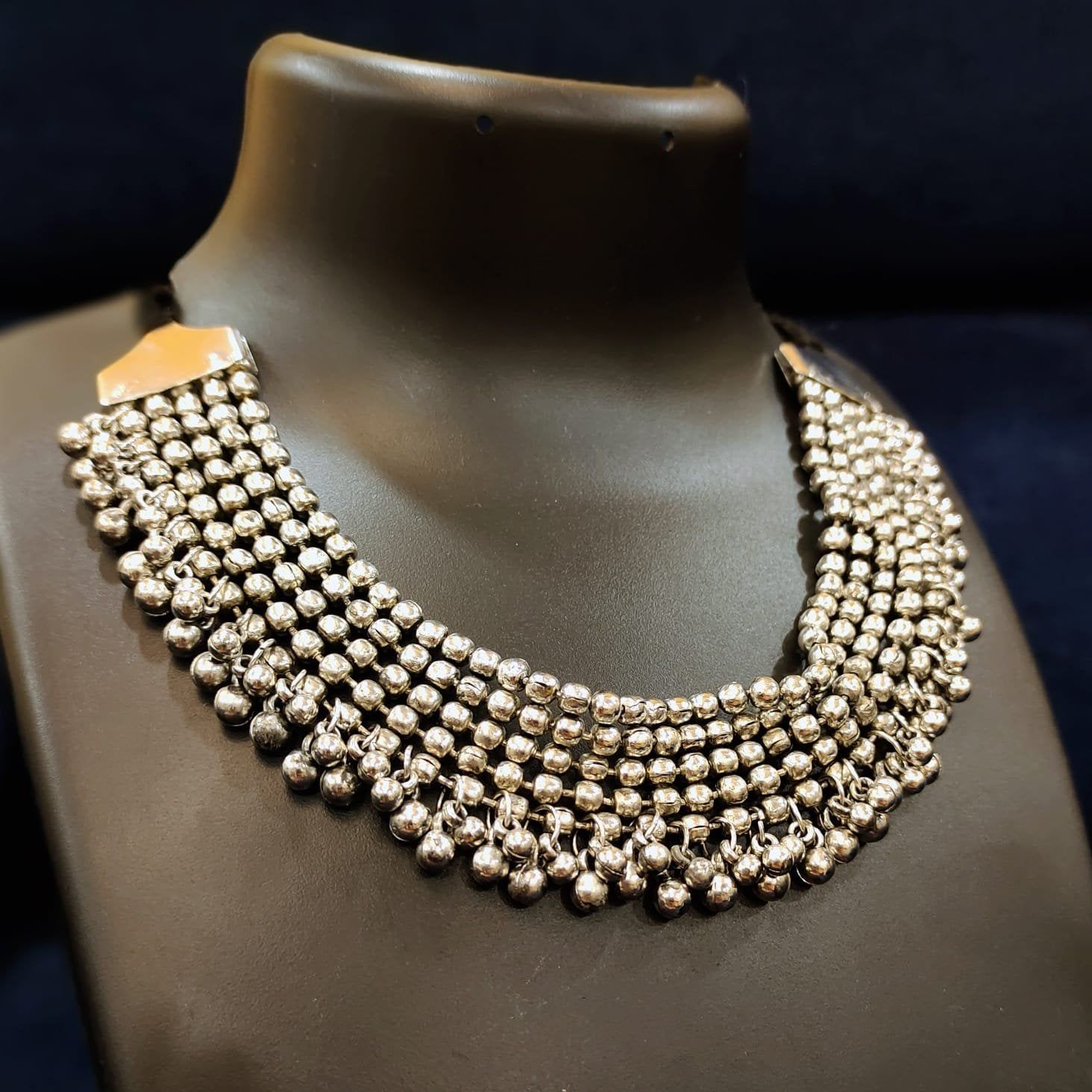 Elegant Silver Chain Necklace Set