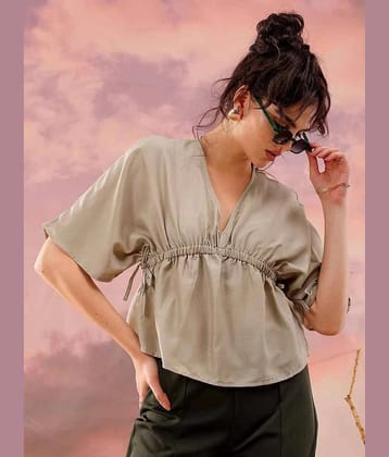 Freehand Grey Polyester Womens Peplum Top ( Pack of 1 ) - None
