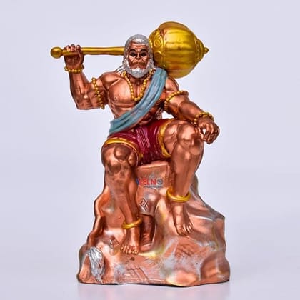WELNO, Unique Big Bahubali Hanuman Idol Sitting on Mountain, Home Decor Item Hanuman Murti Statue