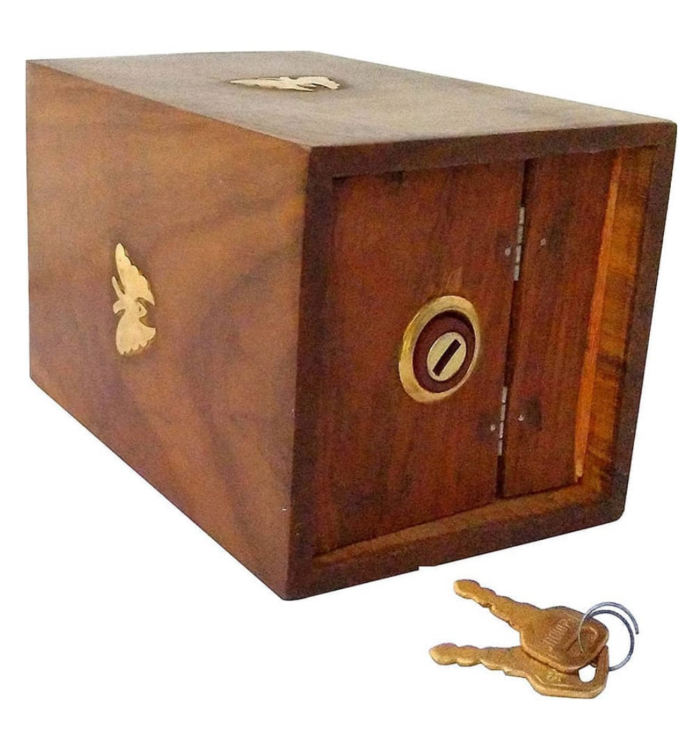 Wooden piggy bank