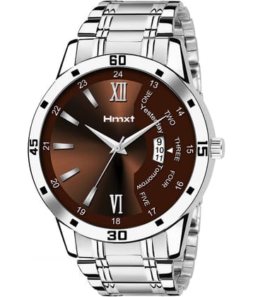 HMXT Silver Stainless Steel Analog Men's Watch
