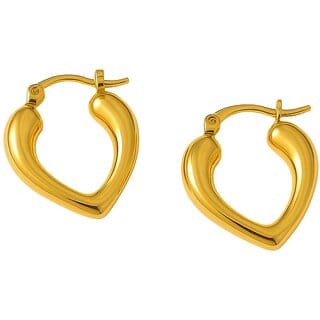 KIMTI 18K Gold Plated Golden Antique Hoops Anti Tarnish Earring