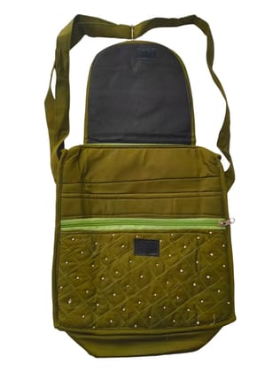 Womens Quilted Canvas Crossbody Bag Adjustable Strap