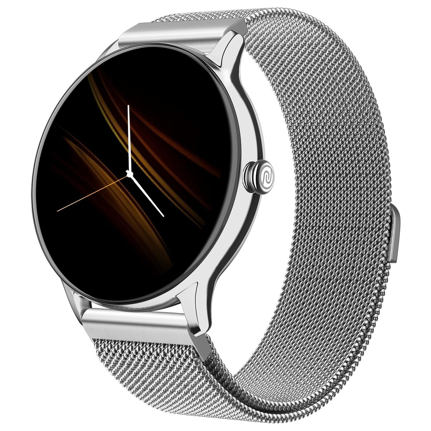 Noise Twist Go Round dial Smartwatch with BT Calling, 1.39" Display, Metal Build, 100+ Watch Faces, IP68, Sleep Tracking, 100+ Sports Modes, 24/7 Heart Rate Monitoring (Silver Link) Noise Twist Go Round dial Smartwatch with BT Calling, 1.39" Display, Met