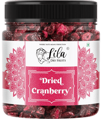 LILA DRY FRUITS Dried Cranberries 500 g Naturally Sweetened Premium Californian Cranberry, Antioxidants Rich Delicious Tasty Perfect for Giftings