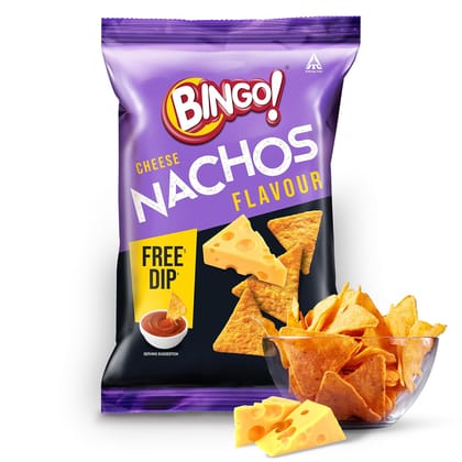 Bingo! Cheese Nachos, 42 g (With Free Dip)