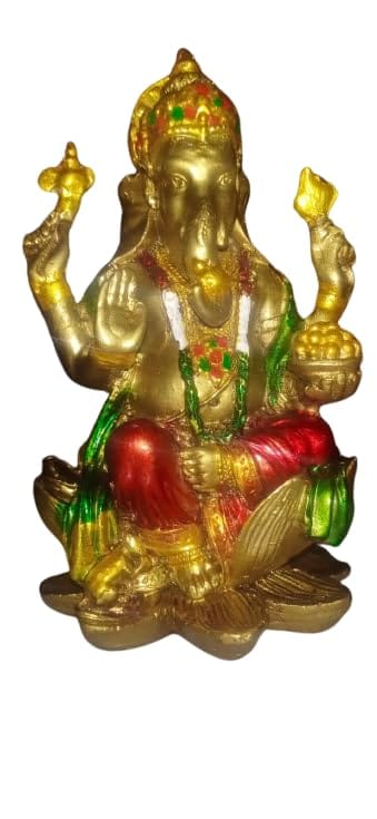 Idol 7-Inch Cold Cast Bronze Lakshmi Ganesha Murti Set of 2 for Home Puja and Gifting.