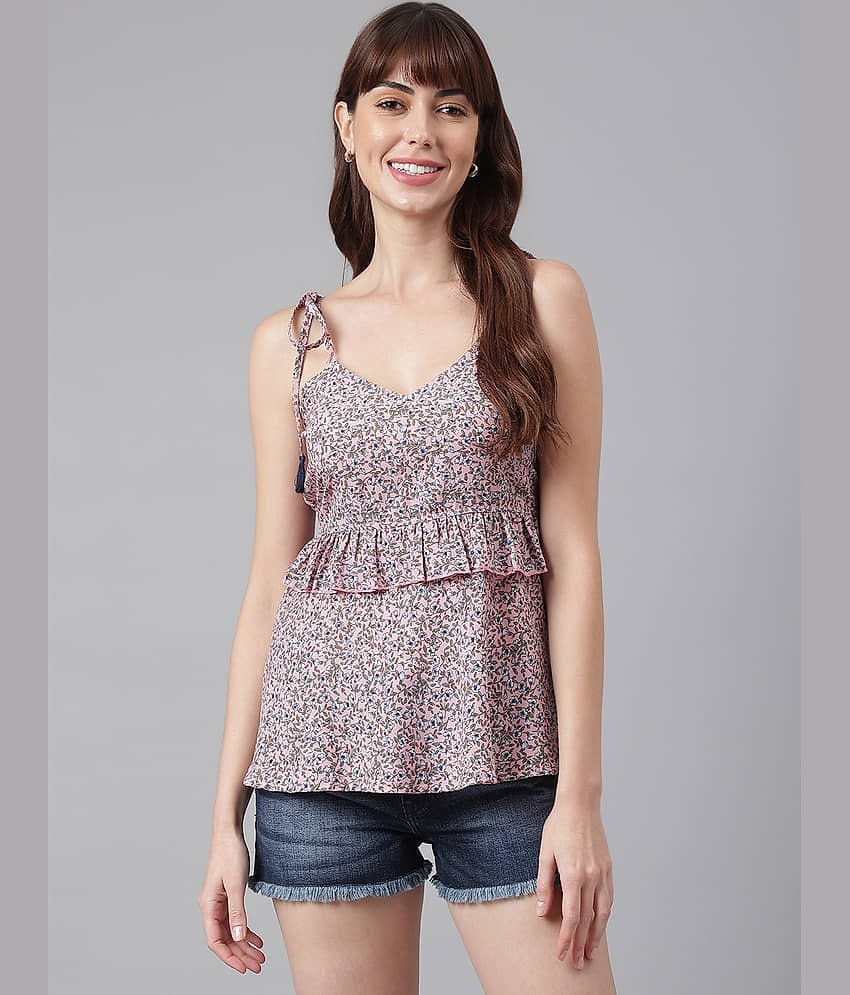 Flamboyant Women's Rayon Regular Top ( Pink )