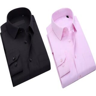 Baleshwar Men Black Solid Casual Shirt (Pack of 2 )