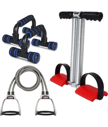 Combo Toning Tube,  Tummy Trimmer, Push Up Bar For Fitness Exercise Home Gym Equipment.