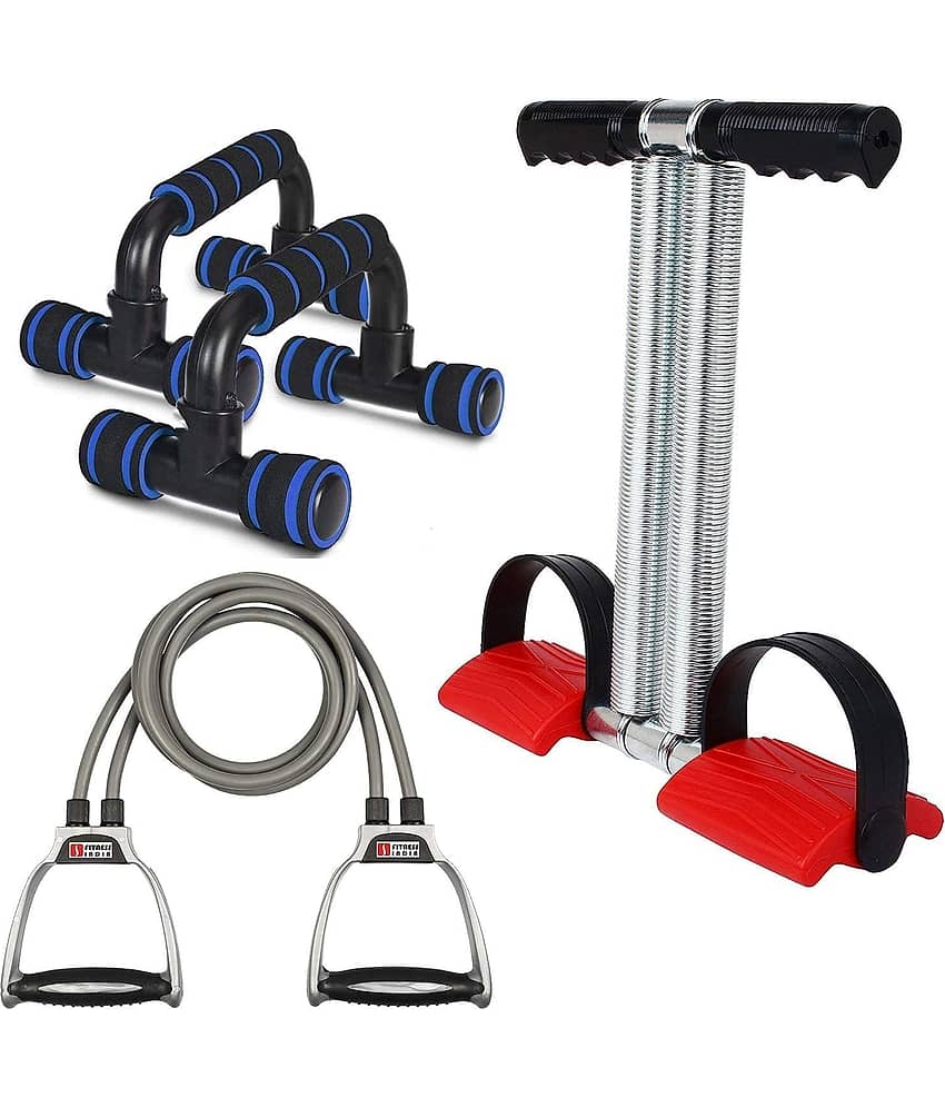 Combo Toning Tube,  Tummy Trimmer, Push Up Bar For Fitness Exercise Home Gym Equipment.