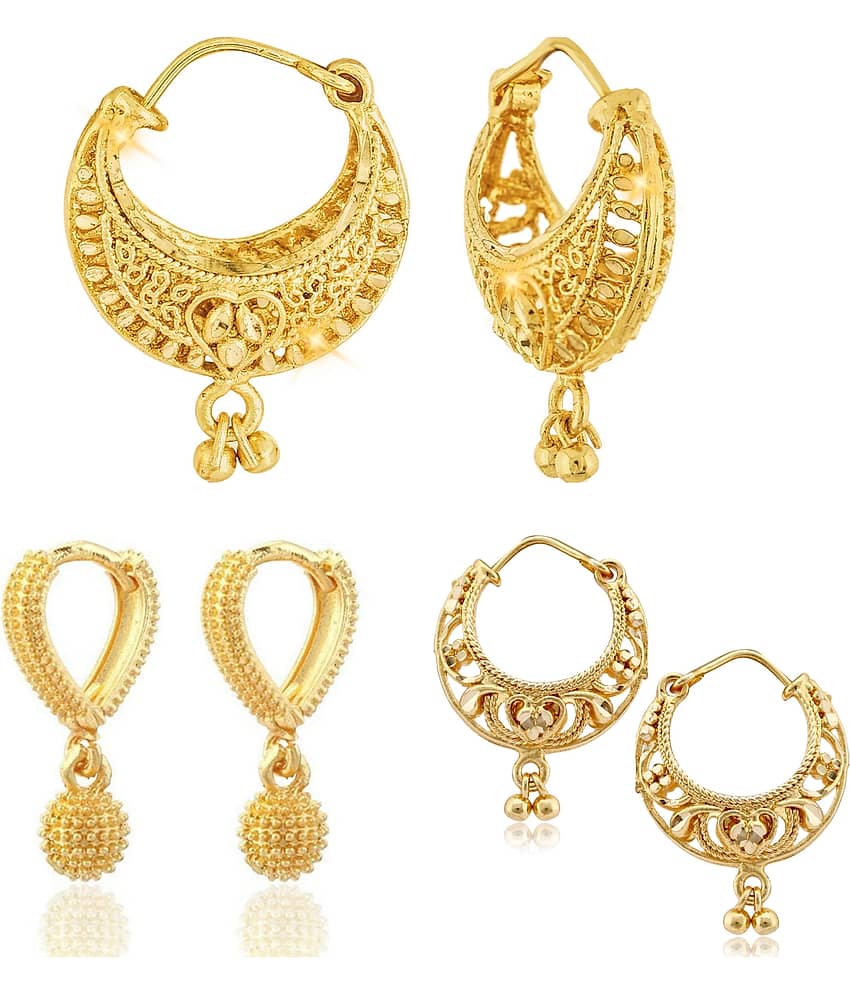 Vighnaharta Sizzling Fancy Alloy Gold Plated Stud and Chandbali Earring Combo set For Women and Girls  Pack of- 3 Pair Earrings- VFJ1137-1167-1179ERG