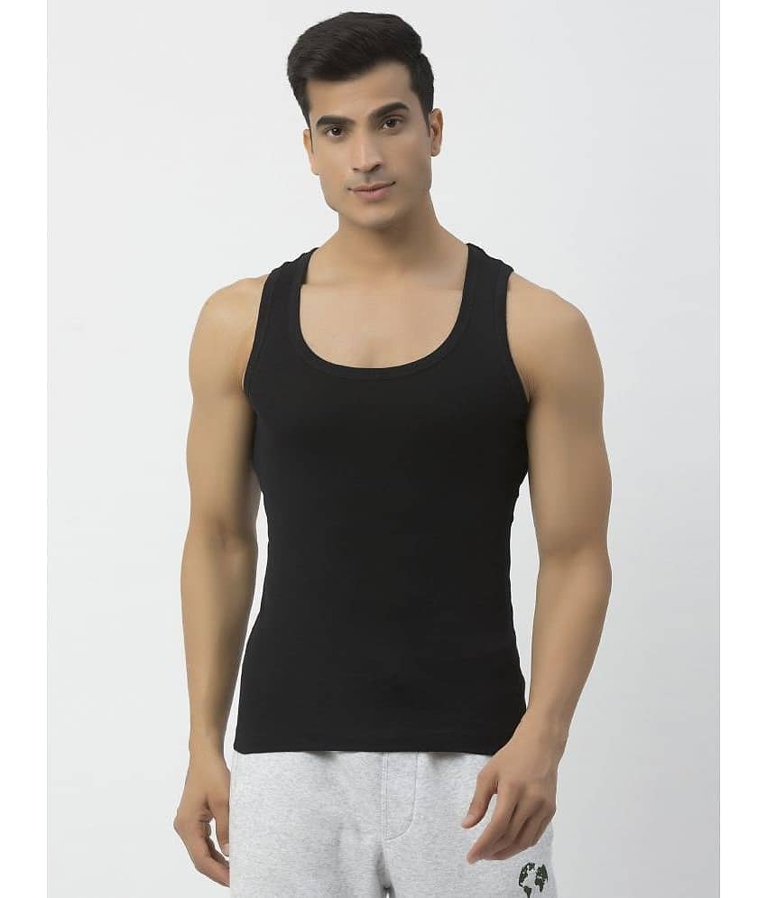 John Players Black John Players Vest Cotton Men's Vest ( Pack of 1 )