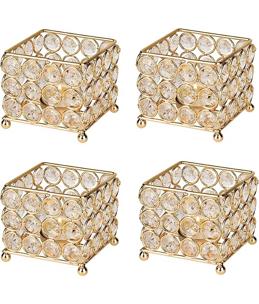 Urban Hamlet Gold Table Top and Hanging Iron Tea Light Holder - Pack of 1