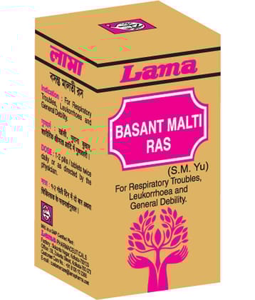 Lama Basant Malti Ras With Gold Tablet 25 No.S Pack of 1