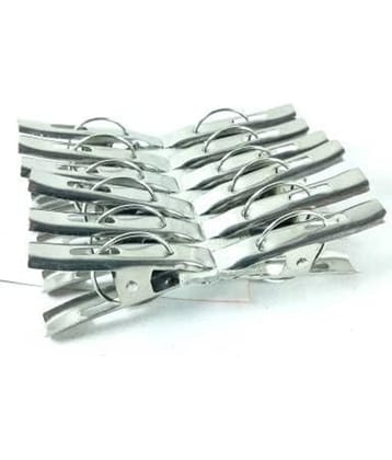 Stainless Steel Cloth Clips for Drying Clothes | Strong & Rustproof Laundry Clips for Home & Outdoor Use – Set of 12