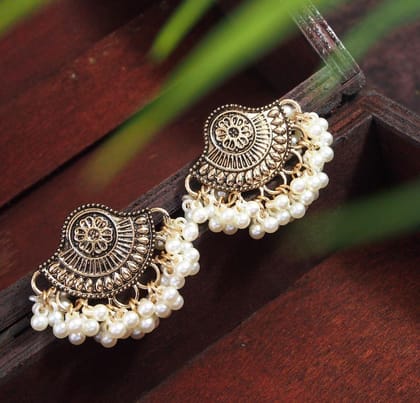 Antique Gold Plated Stud Earring- AER 2779