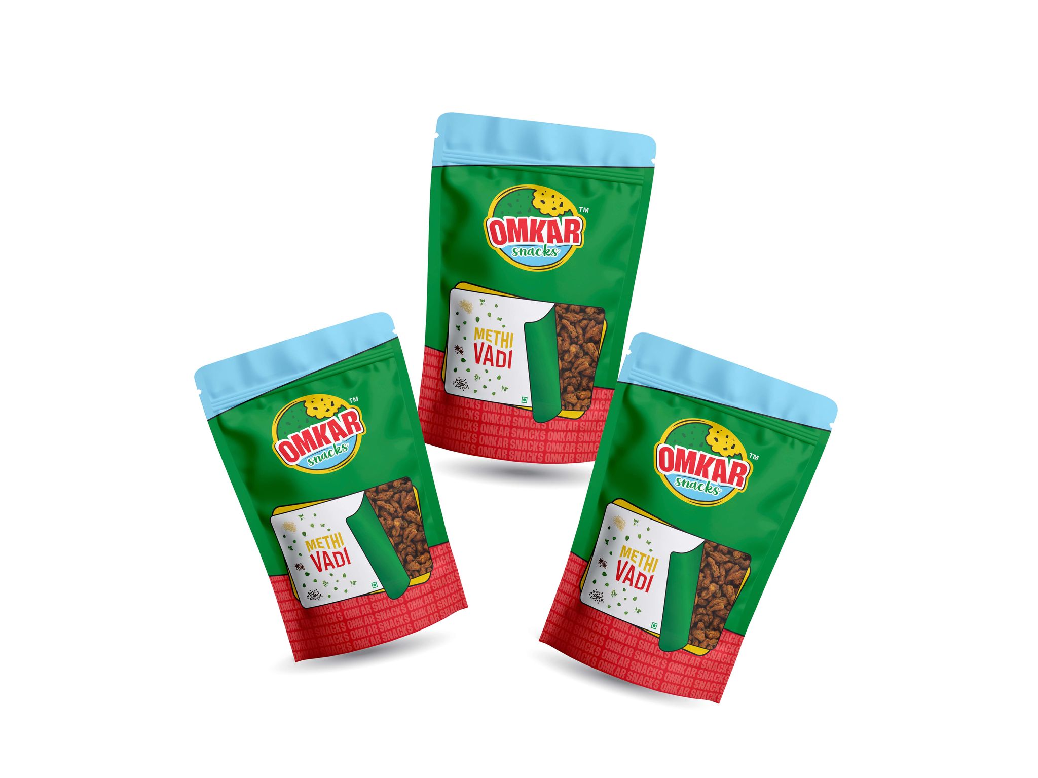 Omkar Snacks | Methi Vadi - 200 gms - Pack of 3 I Healthy Traditional Snacks | 50% Less Oil | Fulvadi | No Added Preservatives | Crunchy - Chatpata - Savoury - Namkeen |