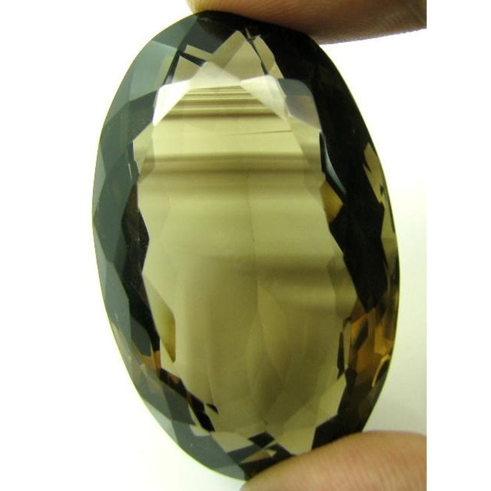 TOP LARGE Fine 186Ct Oval Cut Smoky Quartz Crystal Gemstone