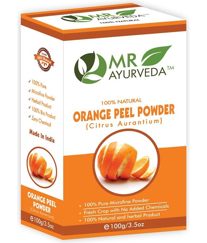 MR Ayurveda 100% Organic Orange Peel Powder Face Pack Masks 100 gm