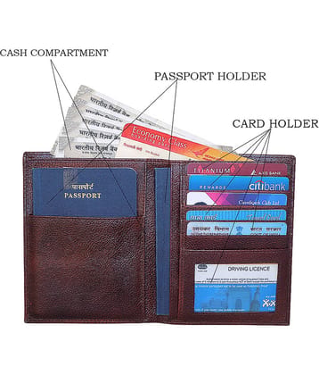 Style 98 Genuine Leather Maroon Passport Holder
