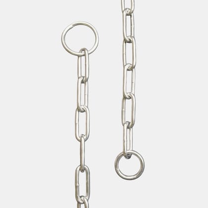 1.5 Feet Stainless Steel Lock Chain � Polished Heavy-Duty Mild Steel, Versatile for Gates, Fences, Luggage, Cycles, and Bikes