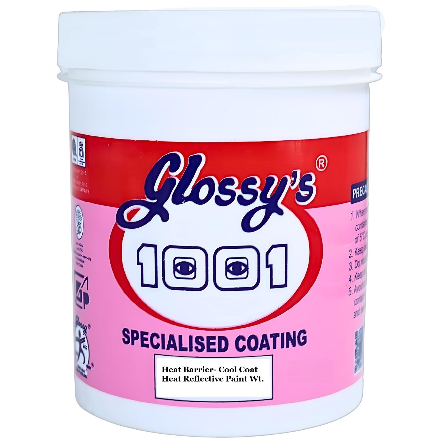 1001 Heat Barrier A Cool Roof Coating/Heat Reflective Paint I Solar Reflective Roof Coating |Summer Cool | Heat Resistance Paint | High Sri Terrace Cooling White WT - 1 Kg