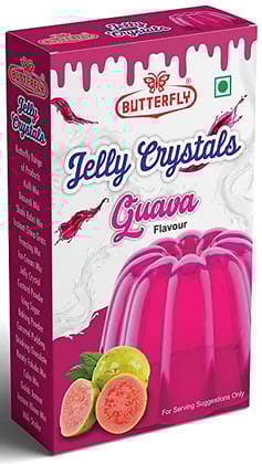 Butterfly Instant Jelly Crystals, 100g (Guava)  by Butterfly Dessert Mixes and Bakery Needs.