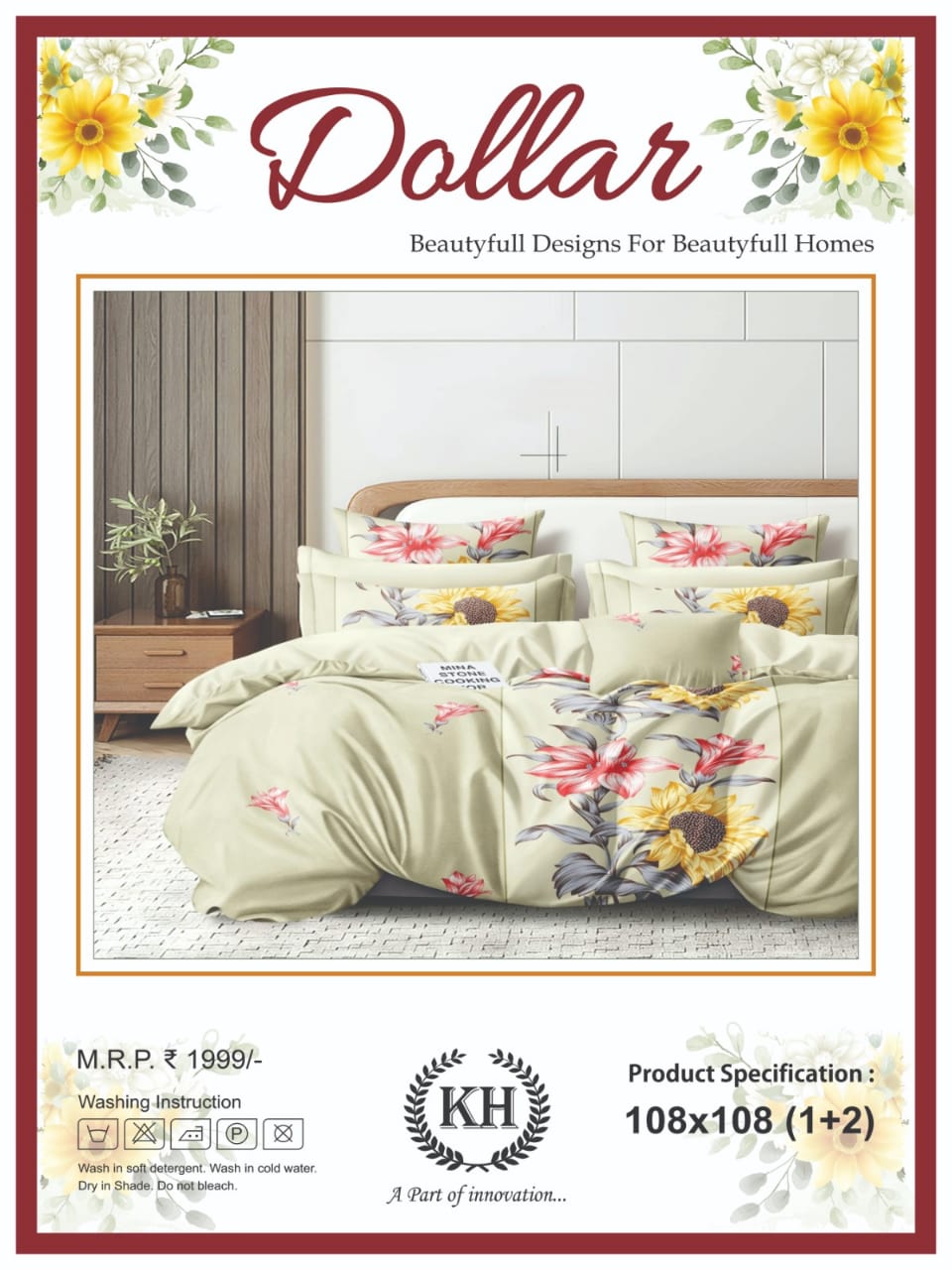 Arom Quilted pillow cover premium quality Double bad