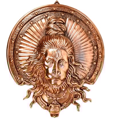 Lord Hanuman Wall Hanging Large | Bajarangbali Wall Statue With Siyaram Engraved - for Big Walls, Puja, Home, Entrance, Gift & Living Room Decor - 28 Inch