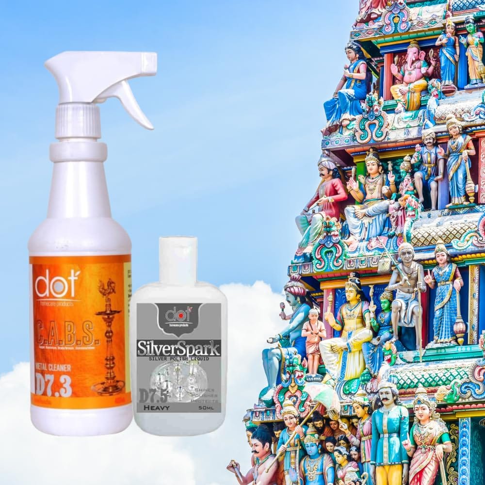 DOT CABS 400ml - Copper Aluminium, Brass, Stainless Steel, Silver Cleaner | Instant clean, No Itchiness, No Black Marks, Shine lasts upto 7 days