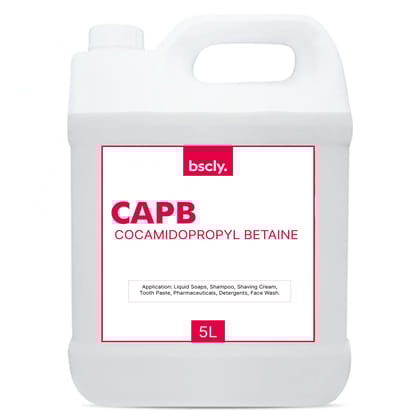 BSCLY CAPB Liquid Cocamidopropyl Betaine - For Hand Soap Making, Shampoo Making, DIY Cosmetic Making, Water Soluble, 5 L