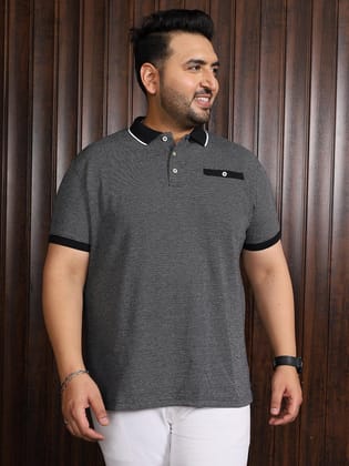 Men Plus Size Paulo Jacquard Polo Tshirt - 7XL