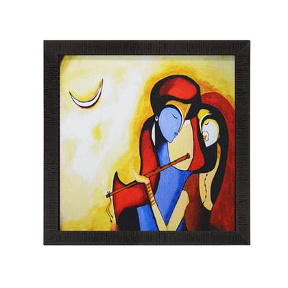 Radha Krishna Painting Digital Printed Religious Wall Art