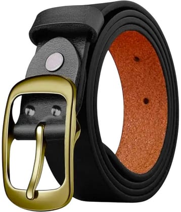 SUNSHOPPING - Black 100% Leather Men's Formal Belt ( Pack of 1 )