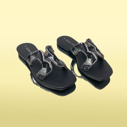 GalaGlam square-toe flats-Black / 36