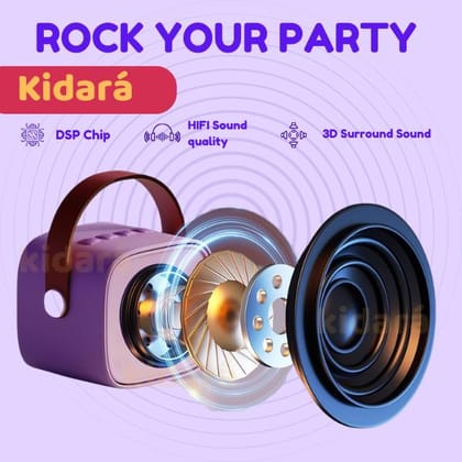SingStar Karaoke Speaker with Two Wireless Mics for Kids | Ages 4-10+ (Purple)