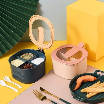 Wholesale Item - 4 COMPARTMENTS SEASONING BOX SPICE JAR - MOQ 26 Pieces