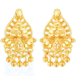 Vighnaharta Elegant Twinkling Beautiful Gold Plated Screw back dangler studs Earring for Women and Girls   [VFJ1844ERG]