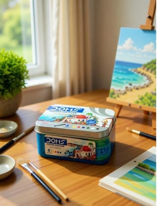 DOMS Poster Colours (6 Shades) - Tin Box