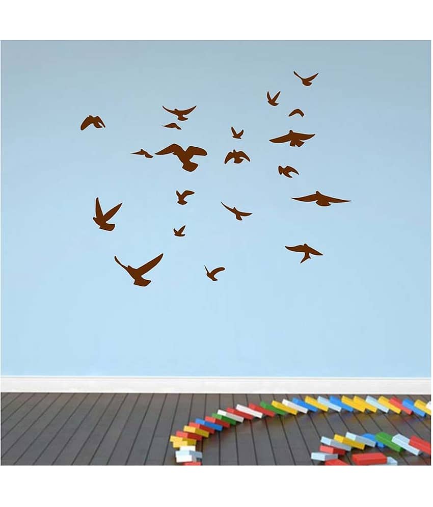 Decor Villa Bird Fly In The Sky PVC Wall Stickers