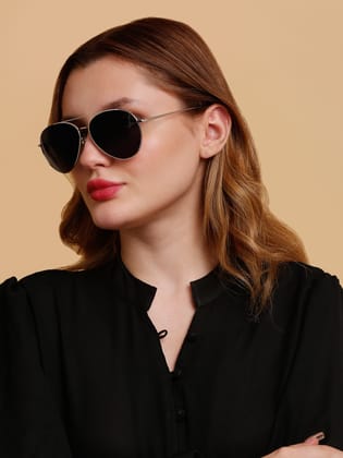 SUNNIES Large Full Frame Metal Aviator Solid Polarized Women Sunglasses-SNS-11719-C201