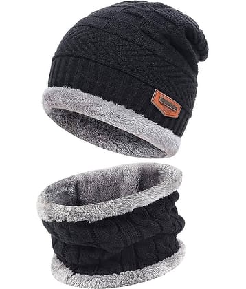 THRIFTKART - Multi Color Woollen Men's Cap ( Pack of 1 )