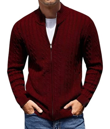 tysort Woollen High Neck Men's Full Sleeves Pullover Sweater - Beige ( Pack of 1 )