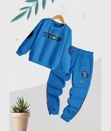 CODEZ Pack of 1 Boys Fleece Sweatshirt & Trackpant Set ( Multicolor )