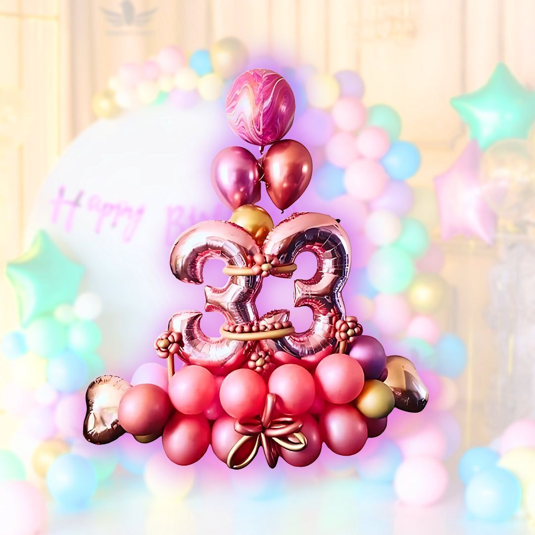 33th Birthday Balloon Bouquet